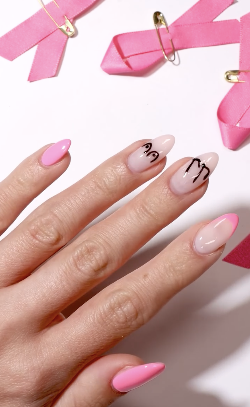 Pink Nail Art for a Powerful Cause: Breast Cancer Awareness Month