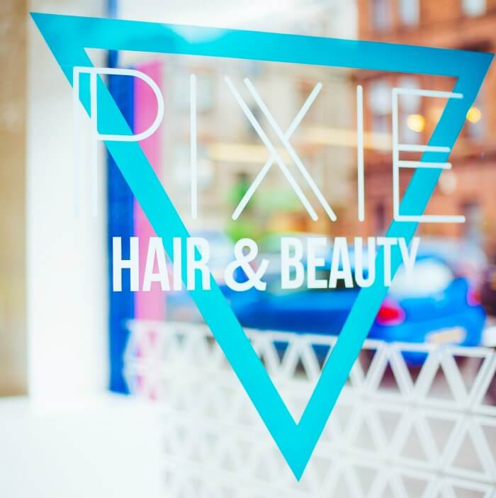 Pixie Hair & Beauty Glasgow window