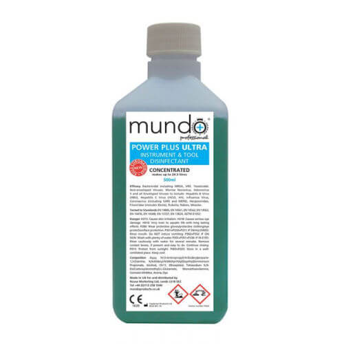 Mundo Power Plus Ultra Concentrated Instrument & Tool Disinfectant 500ml