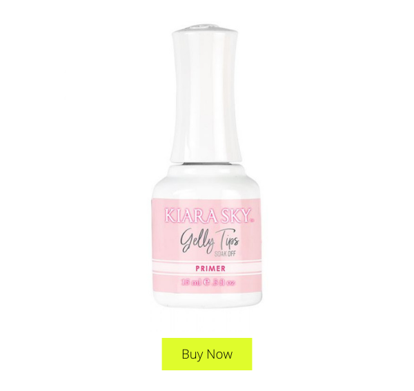 Kiara Sky's Gelly Tips primer removes oils from the nail bed to ensure your Gelly Tips stay on as long as possible.