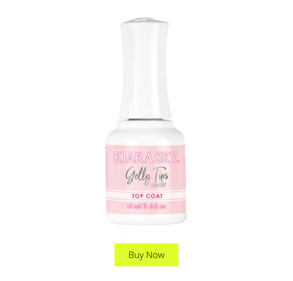 The Kiara Sky Gelly Tip Top Coat is a non-wipe formula that gives you ultimate shine without wrinkling or bubbling!