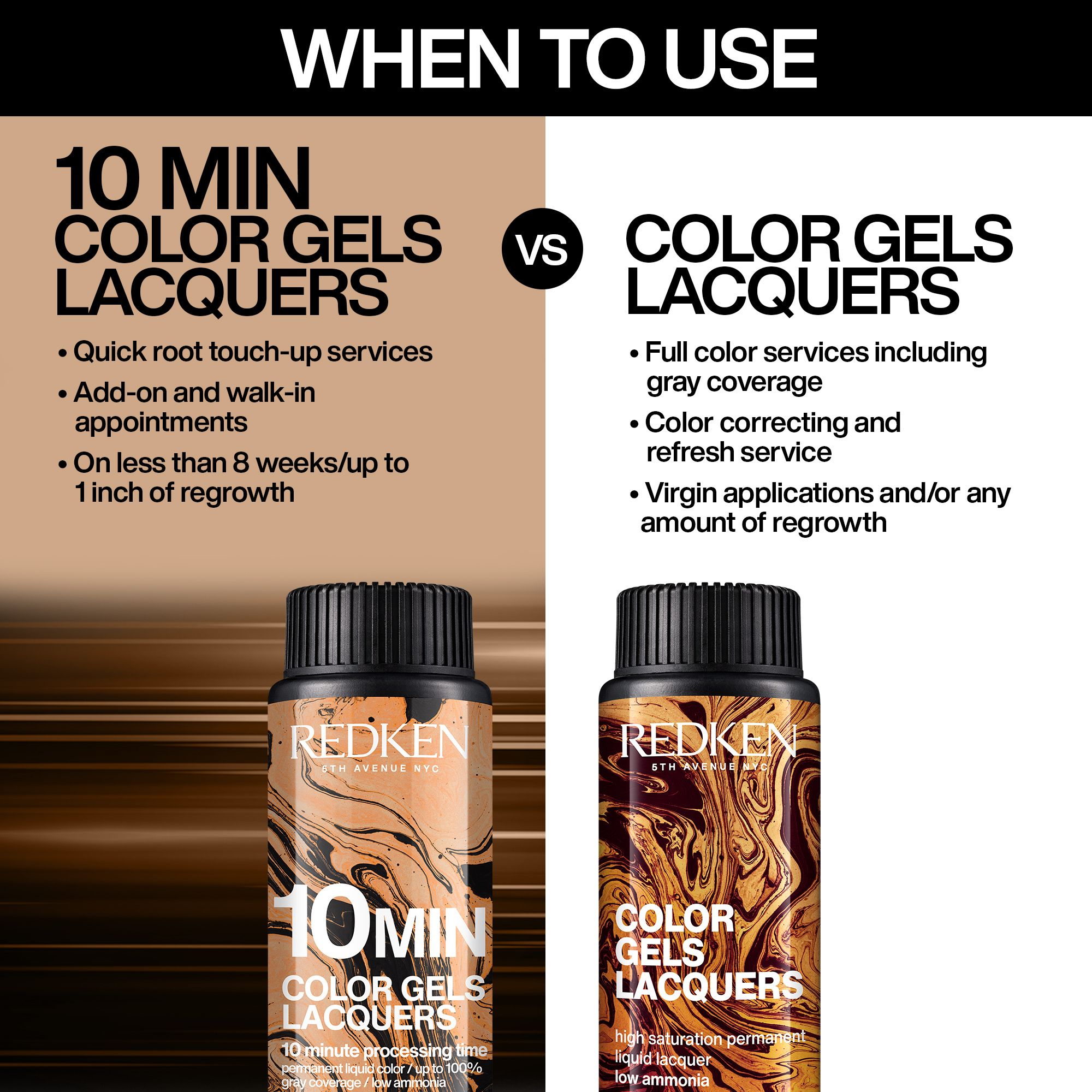 when to use redken color gels infographic