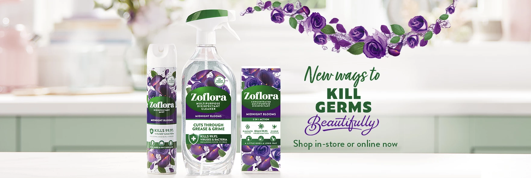 Explore the new Zoflora Disinfectant Mist range at Salons Direct