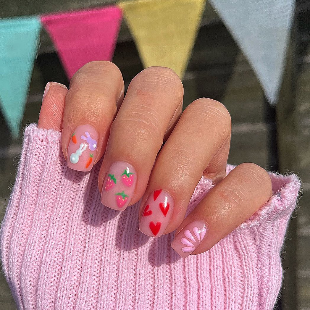 Mix and match spring nail ideas
