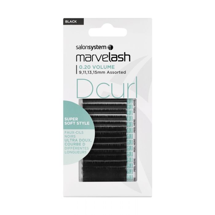 Marvelash D Curl Lashes 0.20 Volume Assorted Lengths Black