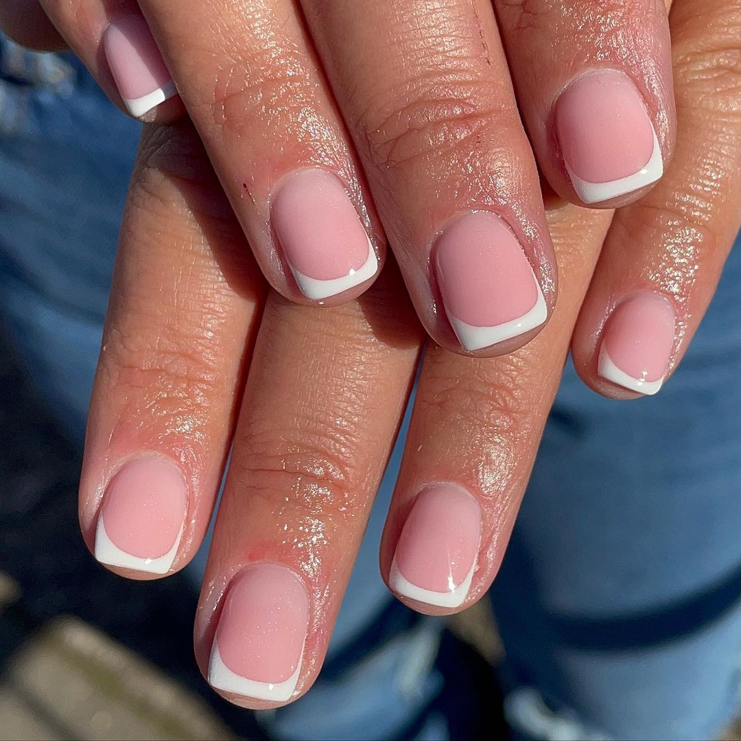 Shimmer french manicure