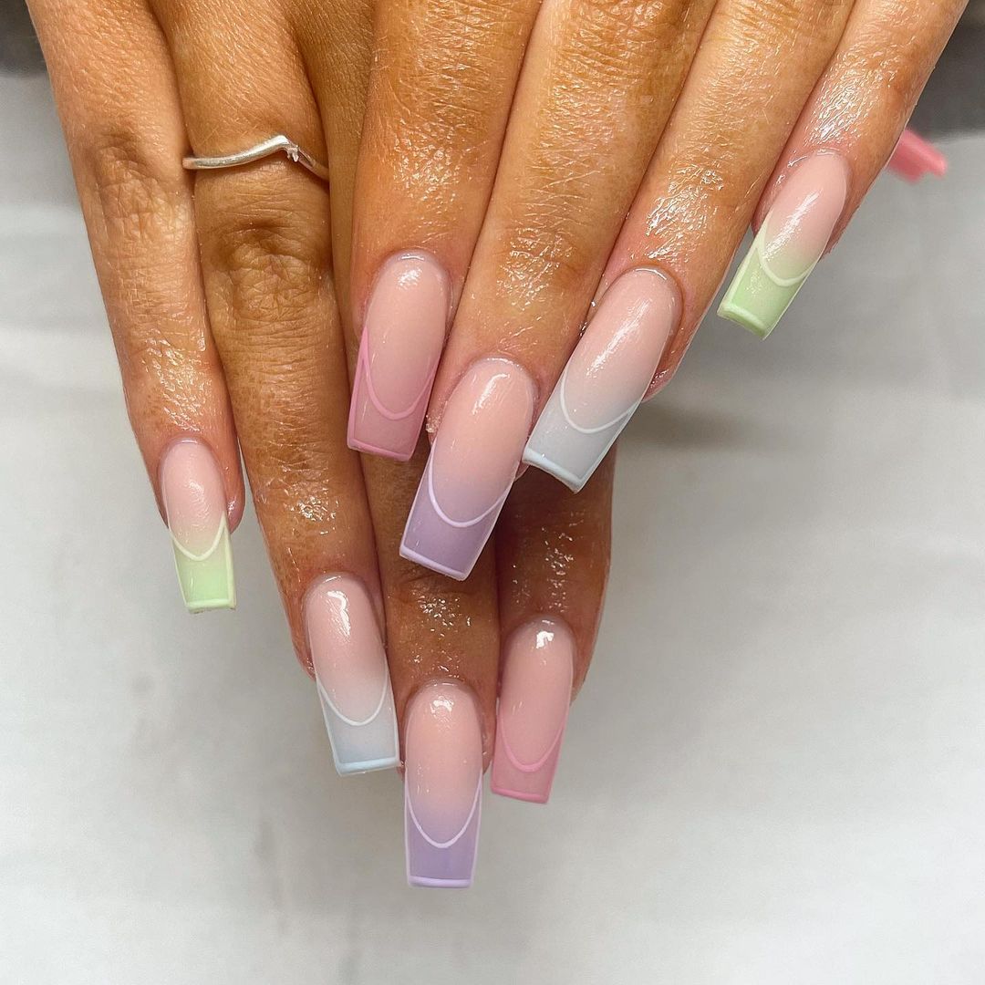 ombre style nails for festivals