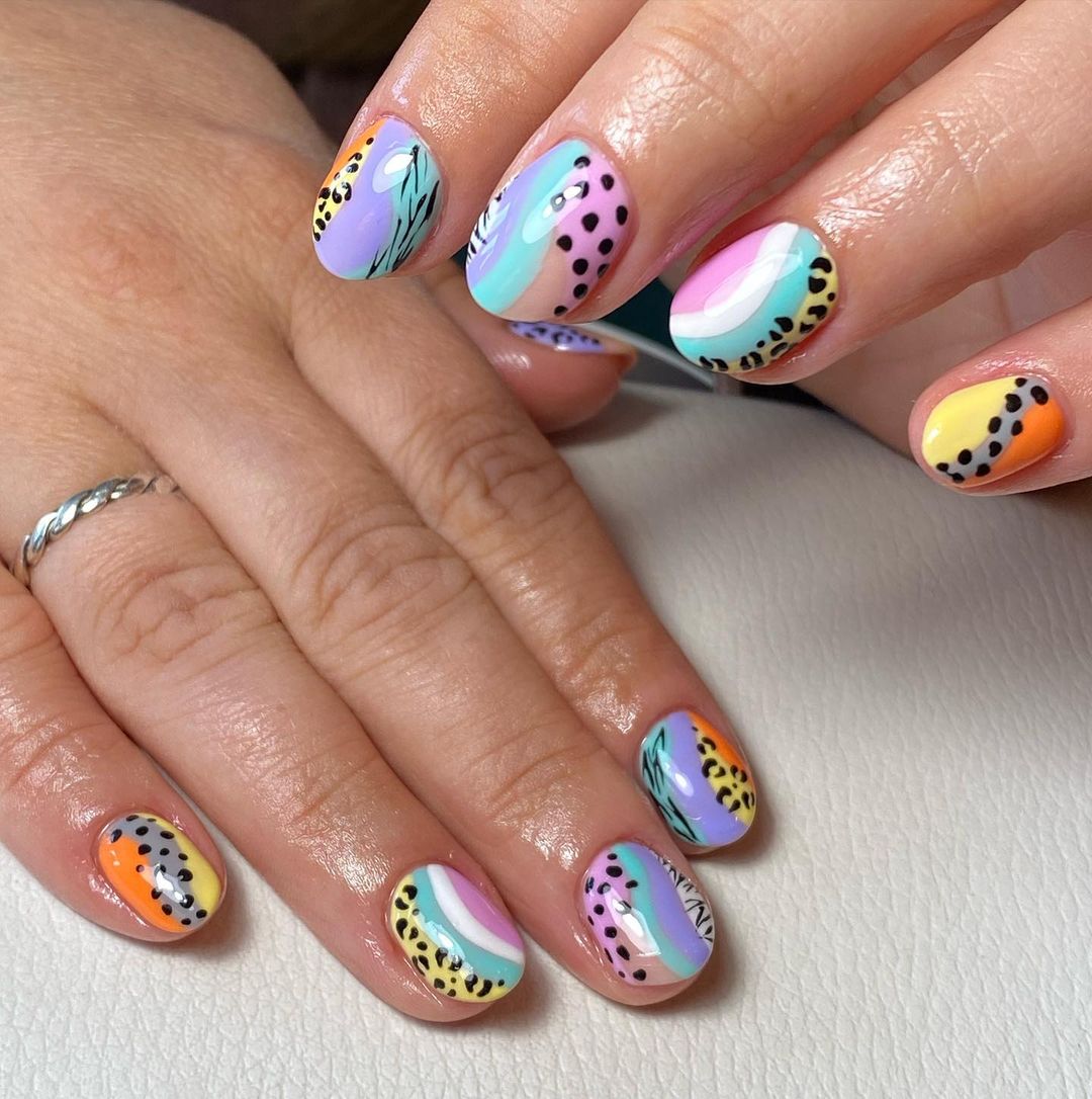 3 Super Simple Abstract Nail Art | Color Palette No. 1 — 25 Sweetpeas