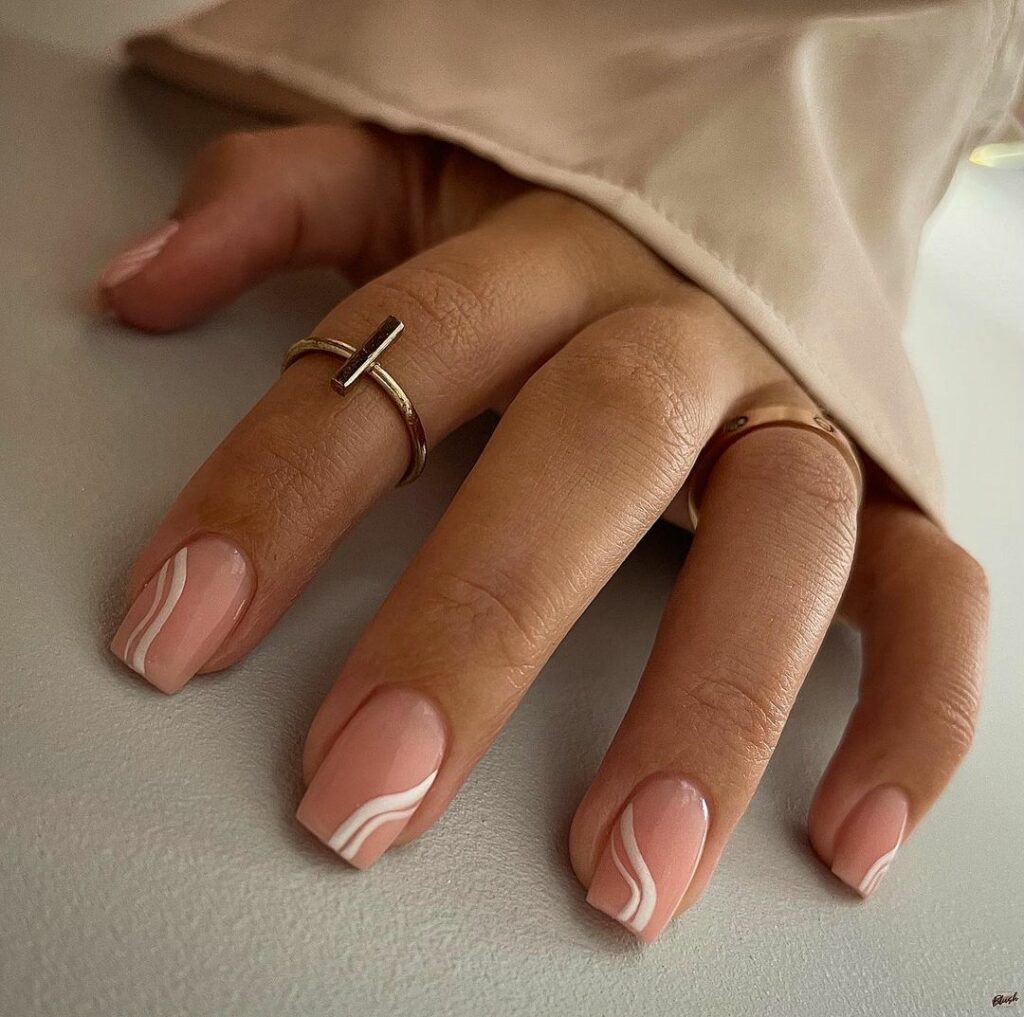 Simple french manicure