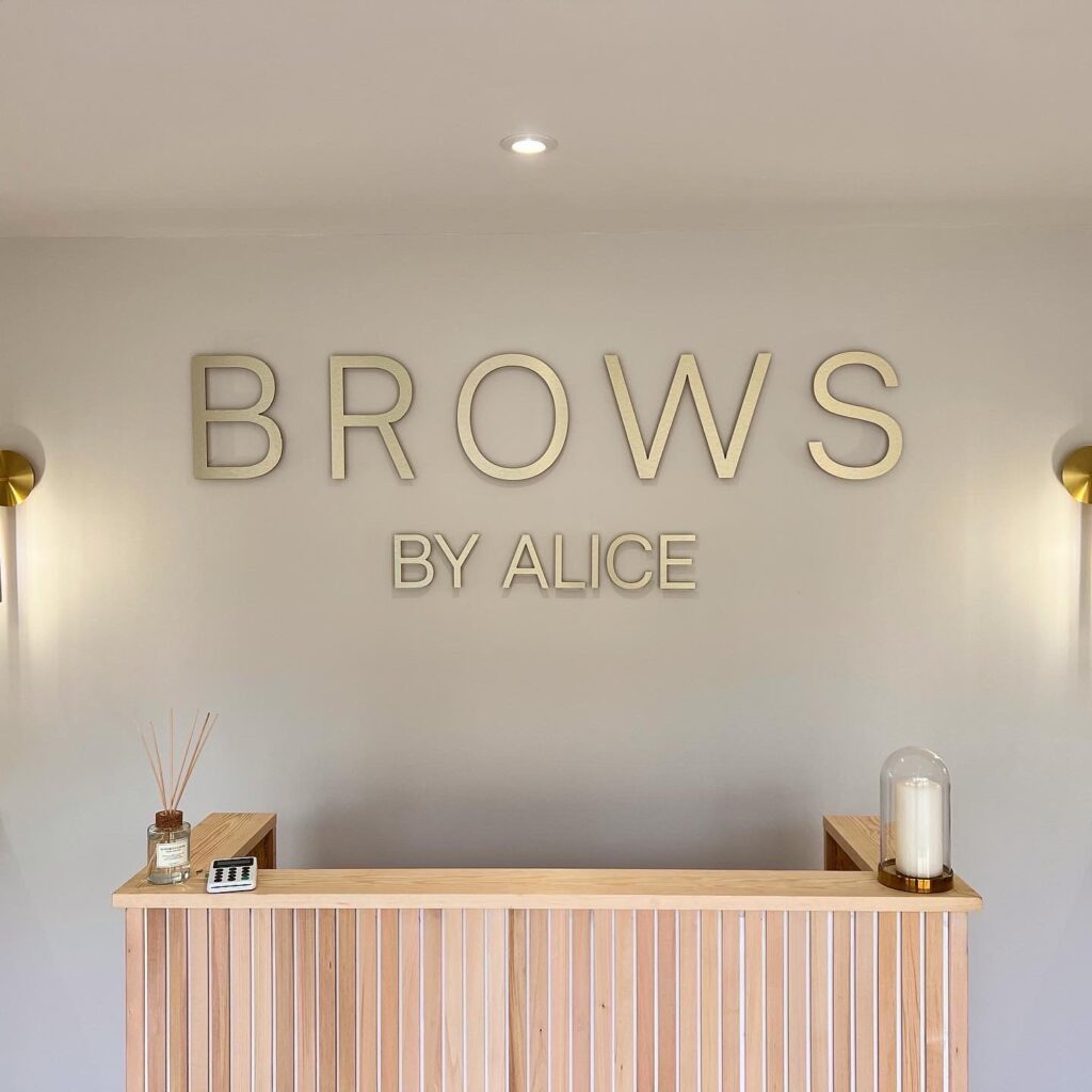 Brows by alice sign 