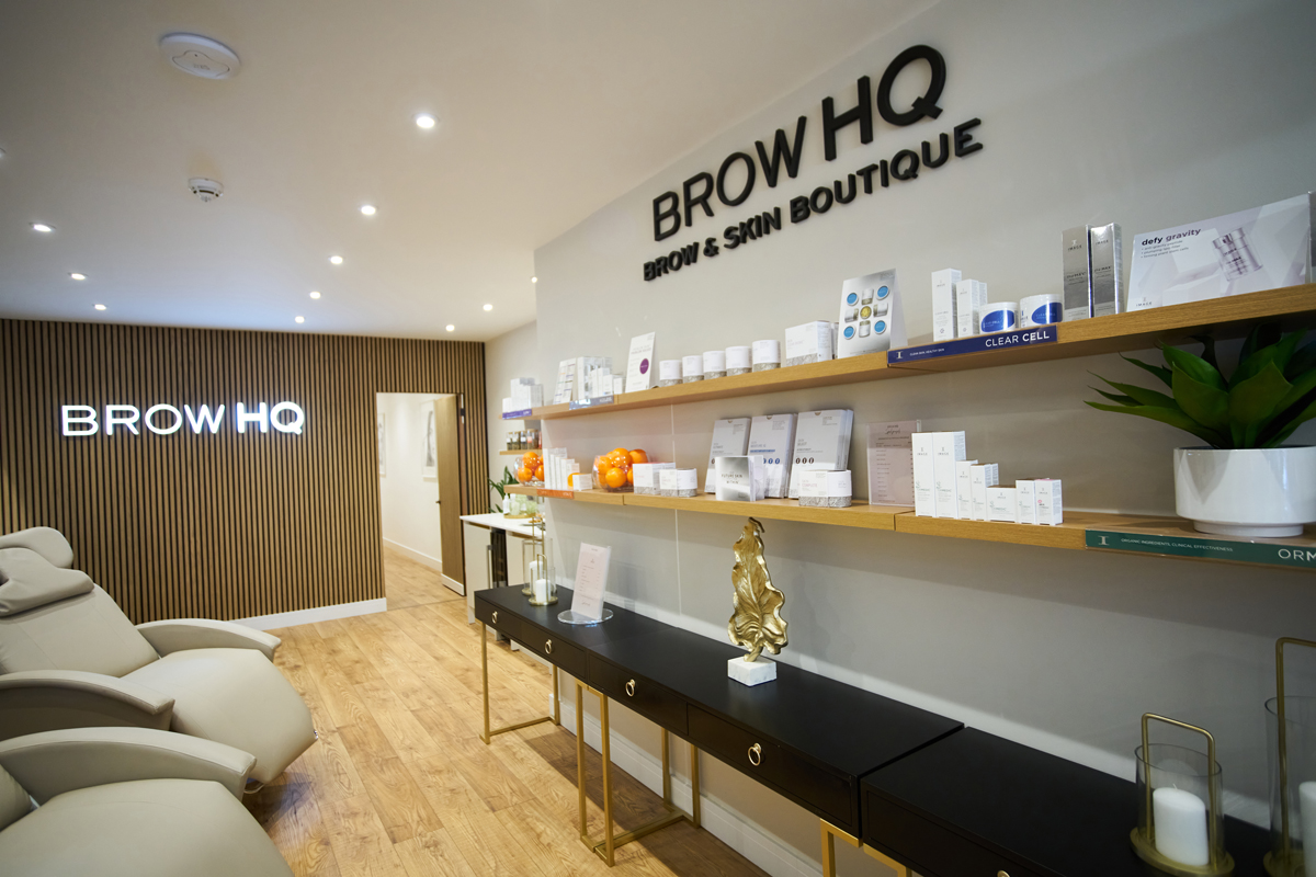 Salon interior shot of Brow HQ