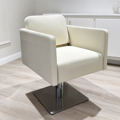 Lotus Murray Vanilla Styling Chair 5 Star Silver Base