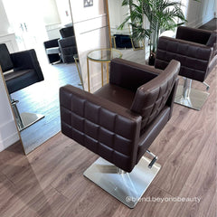 Lotus Washington Brown Styling Chair 5 Star Black Base