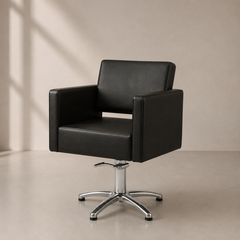 Lotus Phoenix Black Styling Chair 5 Star Silver Base
