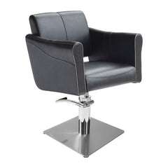 Lotus Chilton Black Styling Chair Square Silver Base