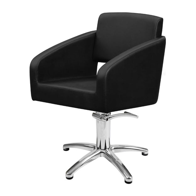 Lotus Matisse Black Styling Chair 5 Star Silver Base