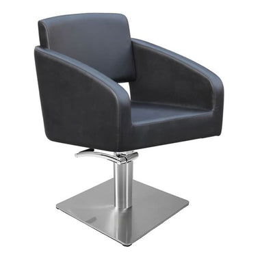 Lotus Matisse Black Styling Chair Square Silver Base