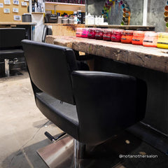 Lotus Matisse Black Styling Chair Square Silver Base