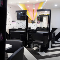 Lotus Matisse Black Styling Chair Square Silver Base