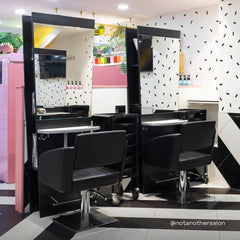 Lotus Matisse Black Styling Chair Square Silver Base