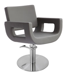 Lotus Crosby Clay Styling Chair Round Silver Base