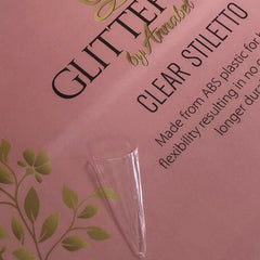 Glitterbels Clear Stiletto Assorted Nail Tips x 500