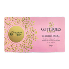 Glitterbels Clear Pinched Square Assorted Nail Tips x 500