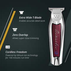 WAHL 5 Star Cord/Cordless Detailer Li Trimmer with Extra Wide Blade