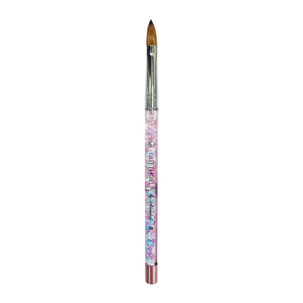 Glitterbels Pinched Pastel Glitter Acrylic Brush Size 8