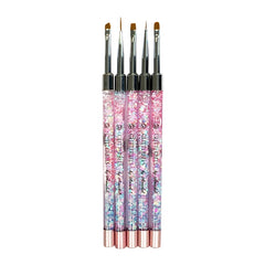 Glitterbels Gel Art Brush Set x 5 Brushes