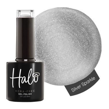 Halo Hema Free Gel Polish Silver Sparkle 8ml