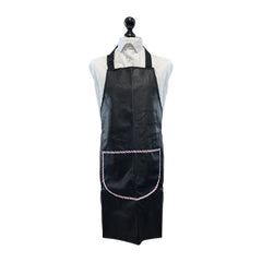 Lotus PU/PVC Barber Apron With Barber Pole Trim