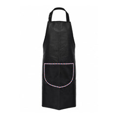 Lotus PU/PVC Barber Apron With Barber Pole Trim