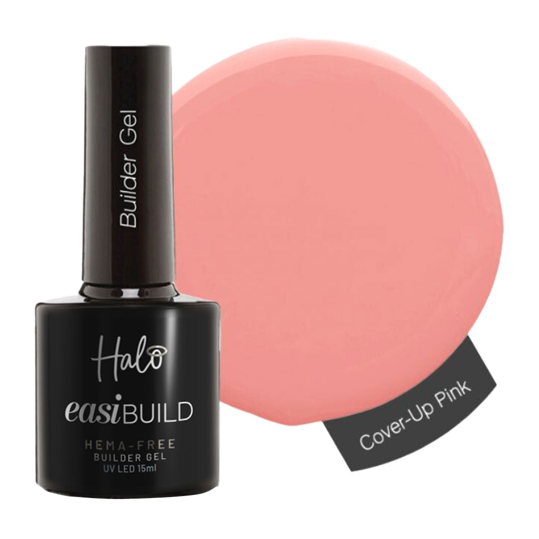 Halo Hema Free EasiBuild Builder Gel Cover Up Pink 15ml