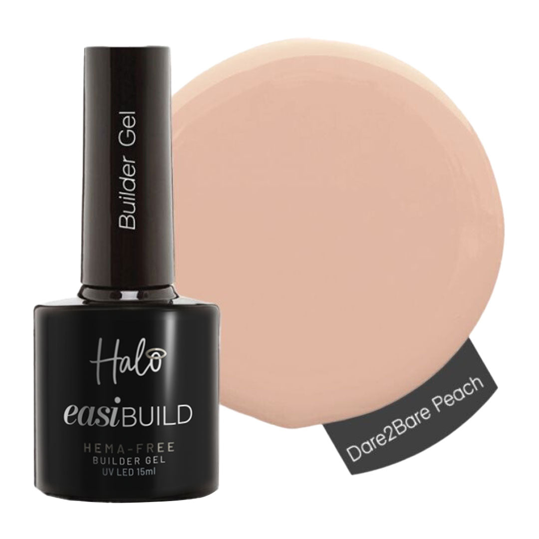 Halo Hema Free EasiBuild Builder Gel Dare 2 Bare Peach 15ml