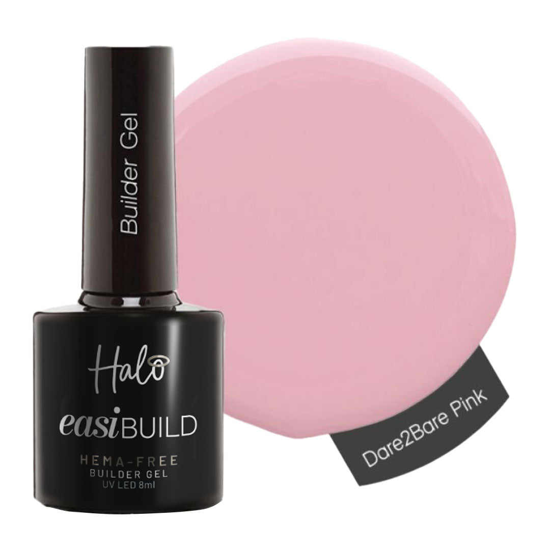 Halo Hema Free EasiBuild Builder Gel Dare 2 Bare Pink 8ml