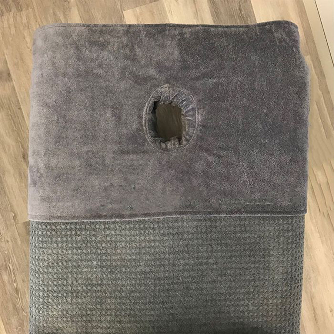 BC Softwear SupremeSoft Header Towel With Face Hole Slate Grey 50 x 70cm