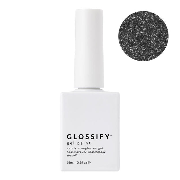 Glossify Silver Glitter No Wipe Top Coat 15ml Gel Polish