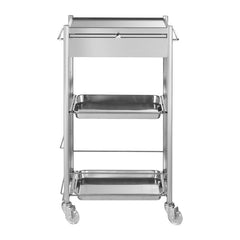 Takara Belmont D Galley Trolley With Drawer Brushed Steel
