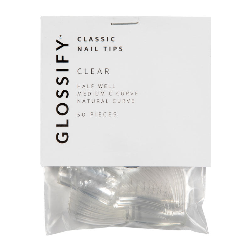 Glossify Classic Clear Nail Tips Size 1 x 50