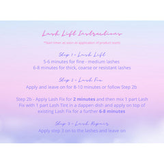 Lash Glo Lash Lift Instructions Leaflet