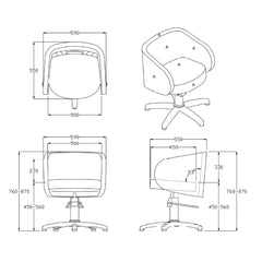Capri Hydraulic Styling Chair