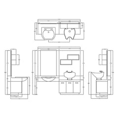 REM Pendle Easy Wash Unit with BW & FW Basins