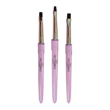 Glitterbels Unbelievabel Gel Flat Edge Brush Kit