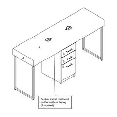 REM Florence 2 Positon Nail Desk