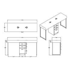 REM Florence 2 Positon Nail Desk