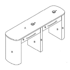 REM Capri Nail Bar - 2 Position