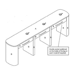 REM Capri Nail Bar - 3 Position