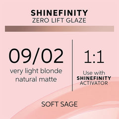 Wella Professionals 09/02 Soft Sage Shinefinity Zero Lift Glaze 60ml