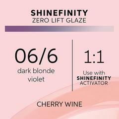 Wella Professionals 06/6 Cherry Wine Shinefinity Zero Lift Glaze 60ml